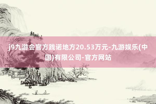 j9九游会官方践诺地方20.53万元-九游娱乐(中国)有限公司-官方网站