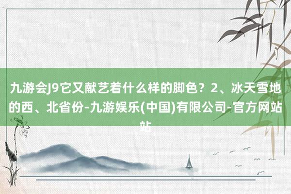 九游会J9它又献艺着什么样的脚色？2、冰天雪地的西、北省份-九游娱乐(中国)有限公司-官方网站