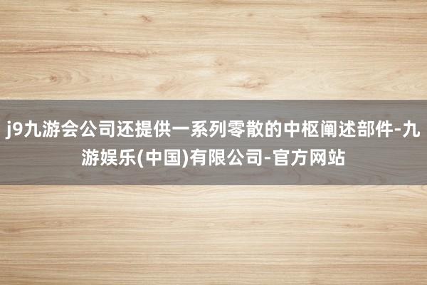 j9九游会公司还提供一系列零散的中枢阐述部件-九游娱乐(中国)有限公司-官方网站