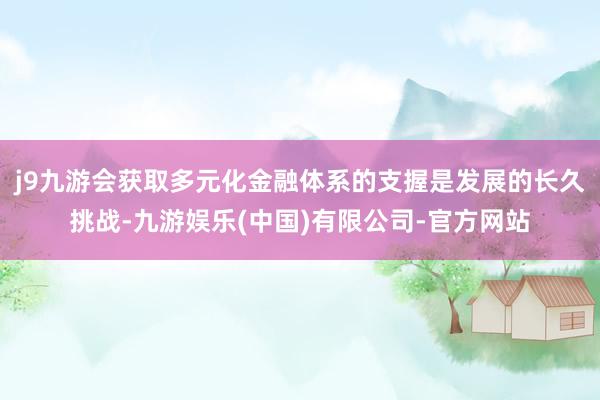 j9九游会获取多元化金融体系的支握是发展的长久挑战-九游娱乐(中国)有限公司-官方网站